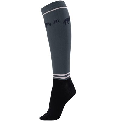 BR Ladies 4-EH Dunya Riding Socks - Dark Slate