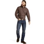 Ariat Men's Barrett Classic Fit Western Shirt - Bitter Chocolate