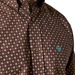 Ariat Men's Barrett Classic Fit Western Shirt - Bitter Chocolate