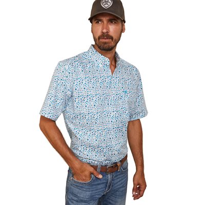 Ariat Men's Kyle Fitted Western Shirt - White